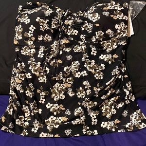 Michael Kors two piece black brown and cream swimsuit